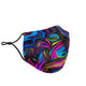 Colored Fractal Art Face Mask with Filters