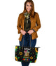 Autism Awareness Elephant Sunflower - Personalized Large Tote Bag