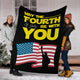 US Independence Day "May The 4th Of July Be With You" American Holiday Blanket