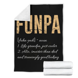 Funpa Meaning Cool Grandpa Premium Blanket
