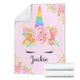 Jackie - Personalized Unicorn Blanket