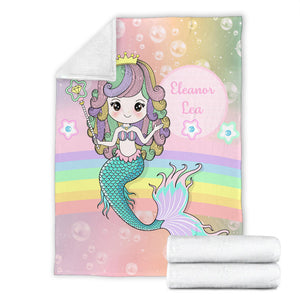 Eleanor Lea - Personalized Mermaid Blanket