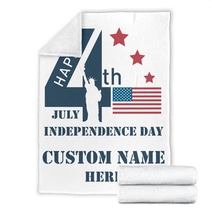 US Happy Independence Day - Personalized 4th Of July American Holiday Blanket
