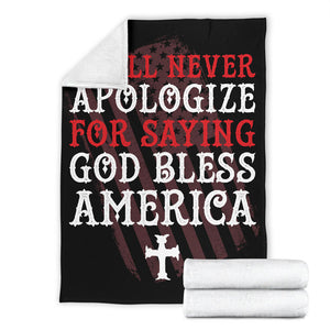 USA Independence Day - "God Bless America" American Holiday Blanket