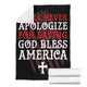 USA Independence Day - "God Bless America" American Holiday Blanket
