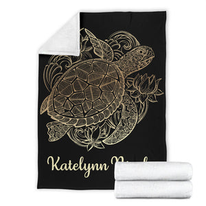 Katelynn Nicole - Personalized Turtle Blanket