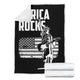 US Independence Day - America Rocks Statue Of Liberty USA Holiday Blanket