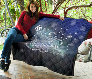 Cancer Horoscope Premium Quilt Blanket Twin Queen King Size Birthday Gift