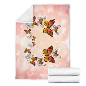 Pink Butterflies Premium Blanket V3