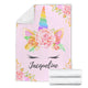 Jacqueline - Personalized Unicorn Blanket
