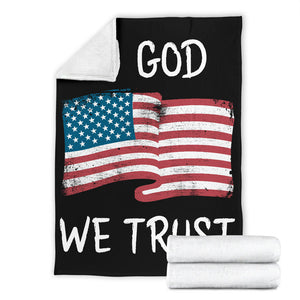US Independence Day - American Holiday "In God We Trust" Blanket