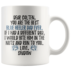 Personalized Blue Heleer Dog Shadow Dad Colten Coffee Mug (11 oz)