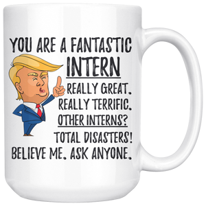 Funny Fantastic Intern Coffee Mug, Intern Trump Gifts, Best Intern Birthday Gift, Intern Christmas Graduation Gift