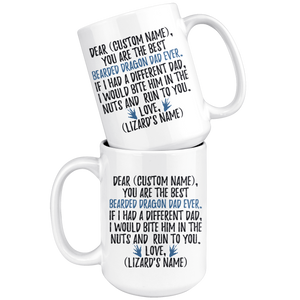 Personalized Best Bearded Dragon Dad Coffee Mug (15 oz)