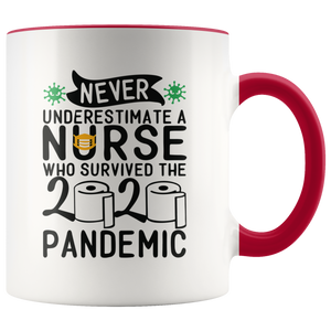 Nurse Survived 2020 Pandemic Toilet Paper Colored Coffee Mug
