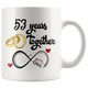 53rd Wedding Anniversary Gift For Him And Her, 53rd Anniversary Mug For Husband & Wife, Married For 53 Years, 53 Years Together With Her (11 oz )