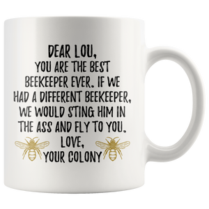 Best Beekeeper Bee Coffee Mug (11 oz) - Lou - Freedom Look