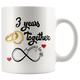Third Wedding Anniversary Gift For Him And Her, 3rd Anniversary Mug For Husband & Wife, 3 Years Together, Married 3 Years, 3 Years With Her (11 oz )