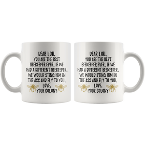 Best Beekeeper Bee Coffee Mug (11 oz) - Lou - Freedom Look