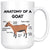 Goat Anatomy Mug - Goat Owner Gifts - Funny Goats Gifts - 3d Goat Coffee Mug - Crazy Goat Coffee Mug (15 oz) - Freedom Look