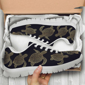 Golden Sea Turtles Sneakers - Freedom Look