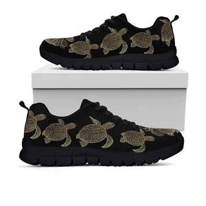 Golden Sea Turtles Sneakers - Freedom Look