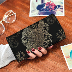 Golden Sea Turtle Wallet - Freedom Look