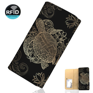 Golden Sea Turtle Wallet - Freedom Look