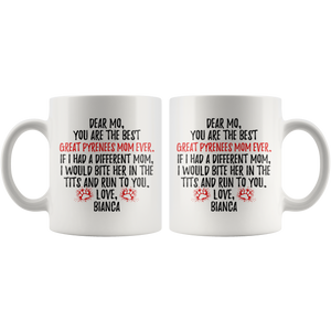 Personalized Great Pyrenees Dog Bianca Mom Mo Coffee Mug (11 oz)