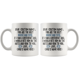 Personalized Best Boxer Dog Dad Coffee Mug (11 oz)