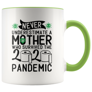 Mother Survived 2020 Pandemic Toilet Paper Colored Coffee Mug