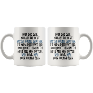 Personalized Basset Hound Dog Your Houndi Clan Dad Doo Dah Coffee Mug (11 oz)