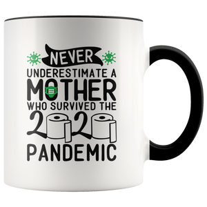 Mother Survived 2020 Pandemic Toilet Paper Colored Coffee Mug