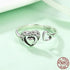 Heart in Heart Crystal Ring - 925 Sterling Silver