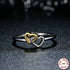 Double Heart Ring - 925 Sterling Silver