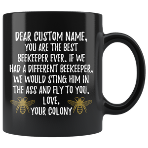 Best Beekeper Ever Bee Personalized Coffee Mug - Freedom Look
