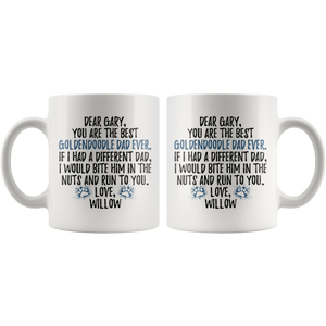 Personalized Goldendoodle Dog Willow Dad Gary Coffee Mug (11 oz)