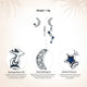 HQ Moon & Star Set - 925 Sterling Silver - Freedom Look
