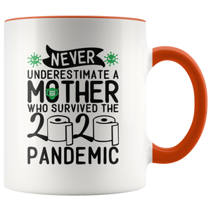 Mother Survived 2020 Pandemic Toilet Paper Colored Coffee Mug