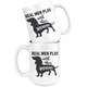Daschund Dad Mug - Lil Weiners - Real Men Play With Their Wieners - Great Gift For Dachshund Owner (15 oz) - Freedom Look
