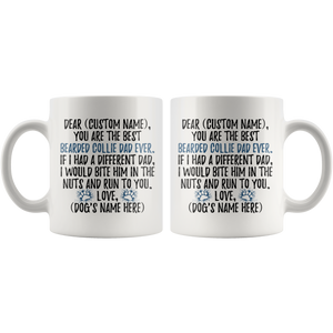 Personalized Best Bearded Collie Dad Coffee Mug (11 oz)