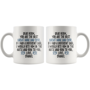 Personalized Great Dane Dog Chanel Dad Herm Coffee Mug (11 oz)