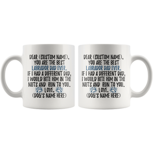 Personalized Best Labrador Dad Ever Coffee Mug (11 oz)