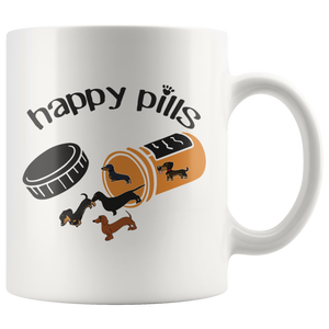Dachshund Happy Pills Coffee Mug (11 oz) - Freedom Look