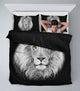 Black & White Lion Bedding Set - Freedom Look