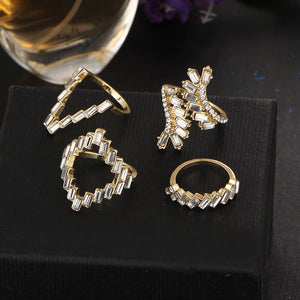 Stylish 4 PCS Ring Set - Freedom Look