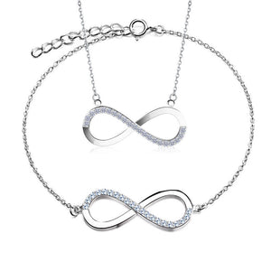 Infinity Sign - Necklace + Bracelet - Freedom Look