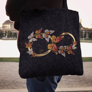 Infinity Monarch Butterfly Tote Bag - Freedom Look