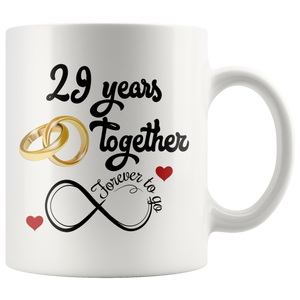29th Wedding Anniversary Gift For Him And Her, 29th Anniversary Mug For Husband & Wife, Married For 29 Years, 29 Years Together With Her