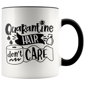 Pandemic Quarantine Hair Don't Care Toilet Paper Colored Coffee Mug
